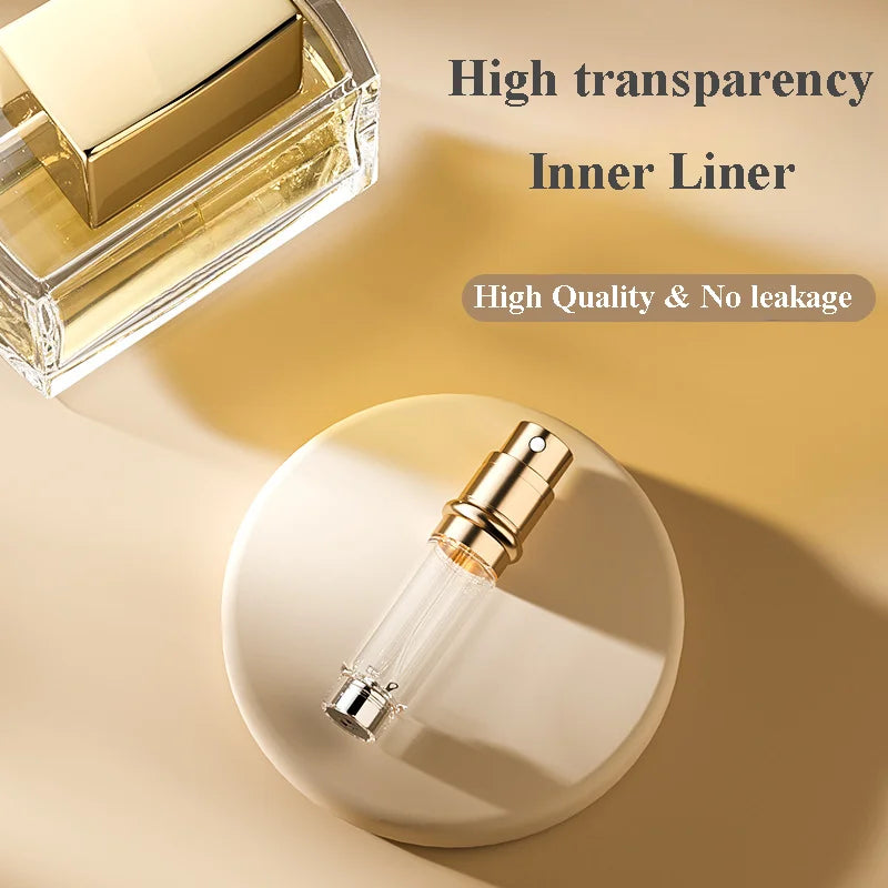 5ML Portable Perfume Bottle for Travel Mini Refillable Perfume Dispenser Cosmetics Container Leather Leak-Proof Perfume Sprayer